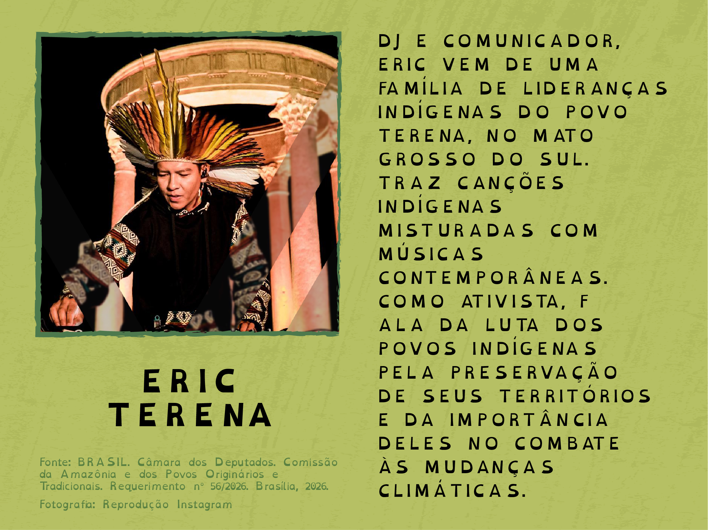 Card de apresentação de Eric Terena