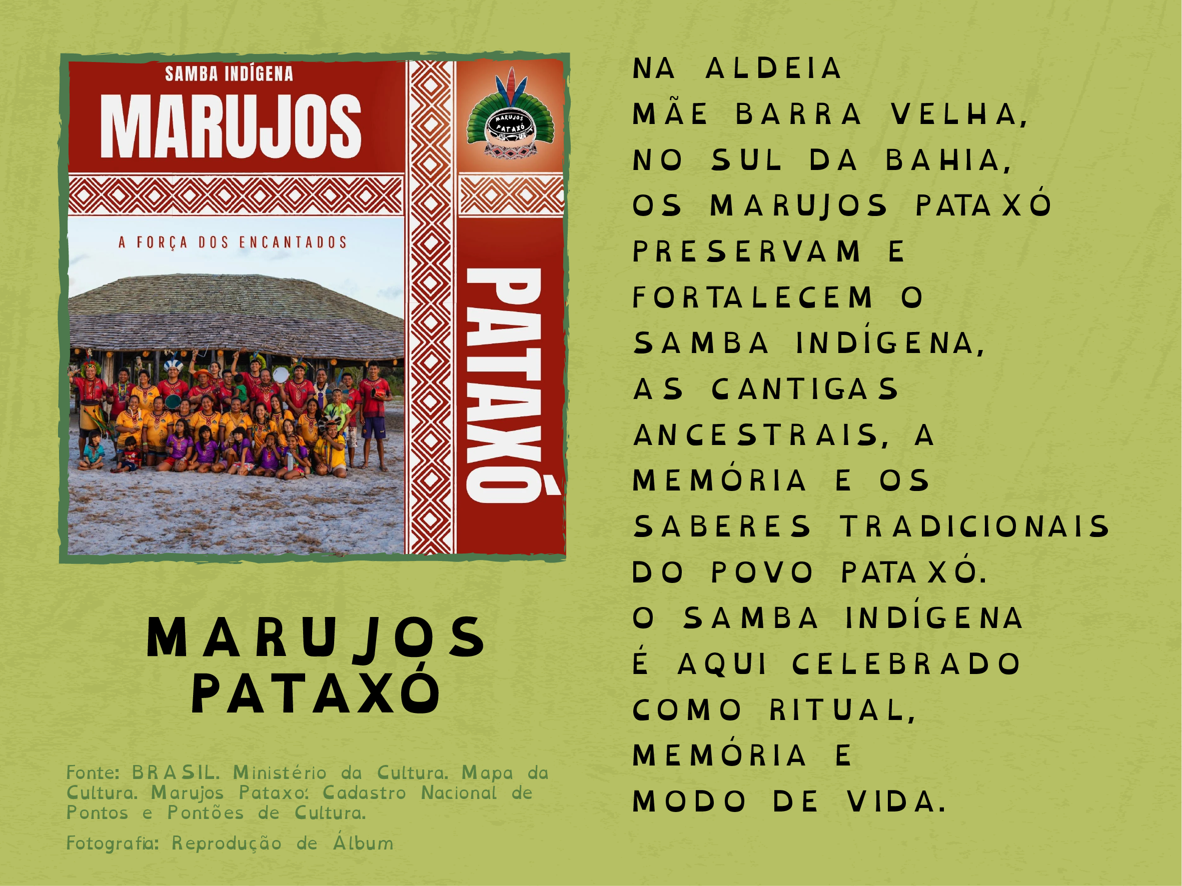 Card de apresentação de Marujos Pataxó