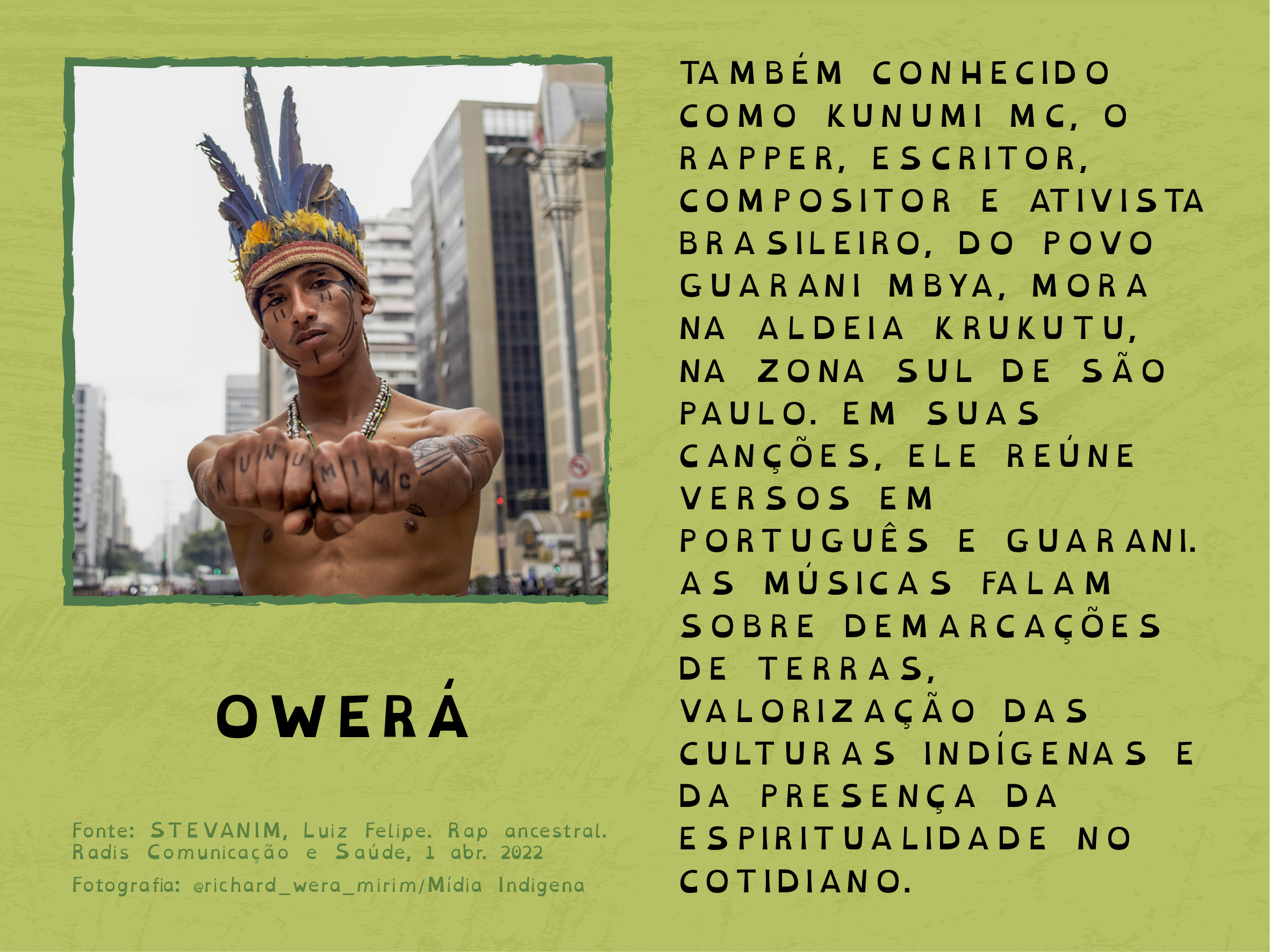 Card de apresentação de Owerá